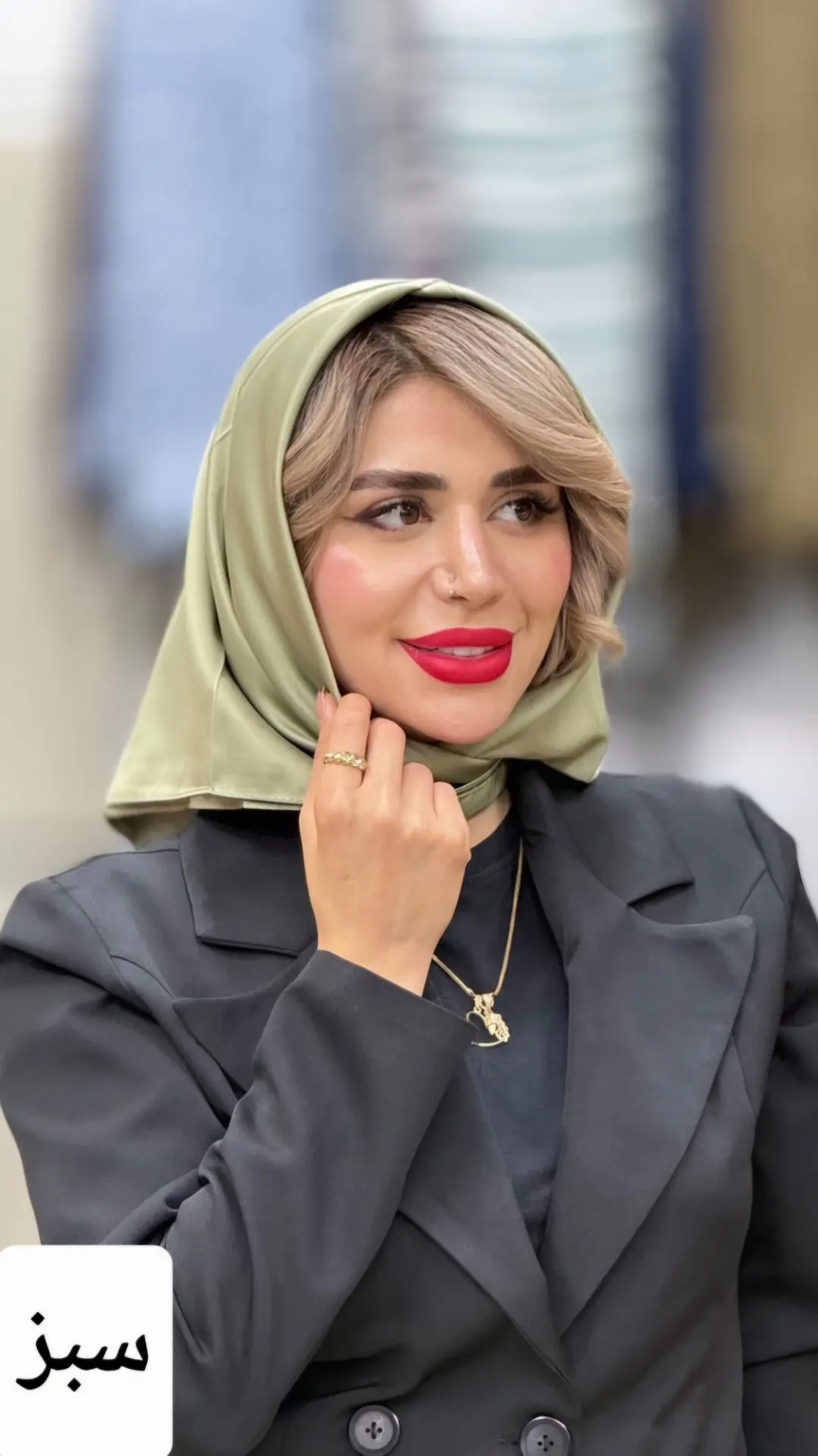 مینی اسکارف ساتن نگار